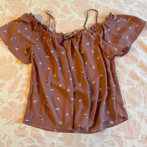 Hippie Rose, Medium, Pink off the shoulder TShirt. Never worn.